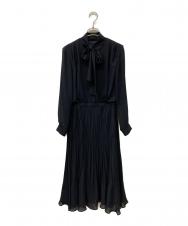 ROPE (ロペ) 24SS ジョーゼット シフォンプリーツワンピース【セレモニー対応】 ネイビー サイズ:36