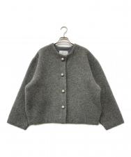 Rirandture (リランドチュール) パール釦コクーンニットジャケット グレー サイズ:22