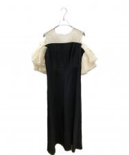 acka (エーシーケーエー) organdy frill dress ブラック サイズ:2