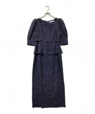 HER LIP TO (ハーリップトゥ) Allure Tweed Midi Dress ネイビー サイズ:M