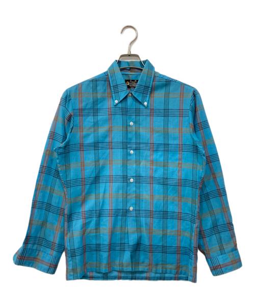 TOWN CRAFT (タウンクラフト) ボタンダウンチェックシャツ ブルー サイズ:S