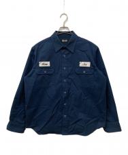 WIND AND SEA (ウィンダンシー) GOD SELECTION XXX (ゴッドセレクショントリプルエックス) ツイルワークシャツ ネイビー サイズ:L