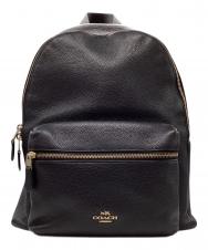 COACH (コーチ) レザーリュック ブラック