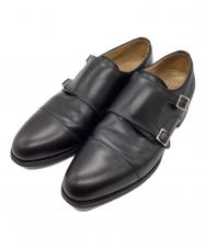 BARKER (バーカー) モンクストラップシューズ ブラック サイズ:9 1/2