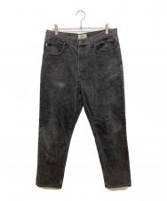 L.L.Bean (エルエルビーン) ブラックテーパードデニムパンツ ブラック サイズ:W36