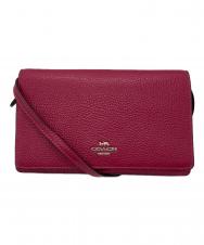 COACH (コーチ) ショルダーウォレットバッグ レッド