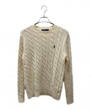 POLO RALPH LAUREN (ポロ・ラルフローレン) ケーブルニット ベージュ サイズ:XS