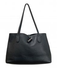 LONGCHAMP (ロンシャン) ROSEAU ESSENTIAL L ロゾ エッセンシャル レザートート ブラック