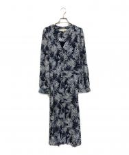MICHAEL KORS (マイケル・コース) Palm Georgette Midi Dress ワンピース ネイビー サイズ:S