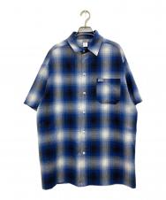 CalTop (キャルトップ) S/Sオンブレチェックシャツ ブルー サイズ:M