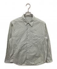 STEVEN ALAN (スティーブンアラン) ストライプシャツ グリーン サイズ:L