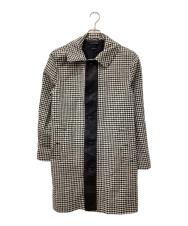 MARC JACOBS (マークジェイコブス) 千鳥格子柄ステンカラーコート ベージュ×ブラック サイズ:44