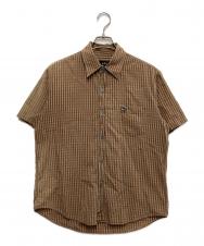 A.P.C. (アーペーセー) 半袖チェックシャツ ブラウン サイズ:2