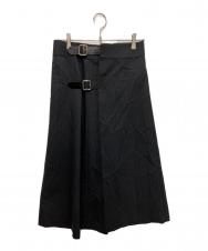 COMME des GARCONS (コムデギャルソン) ウールラップスカート ブラック サイズ:S