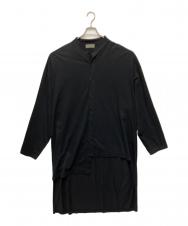 Yohji Yamamoto pour homme (ヨウジヤマモト プールオム) アシンメトリーメッセージプリントカーディガン ブラック サイズ:3