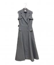 L'AUBE BLANC (ローブ ブラン) Sleeveless Coat Dress チャコールグレー サイズ:SIZE Free