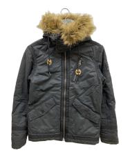DIESEL (ディーゼル) ファージャケット ブラック サイズ:S