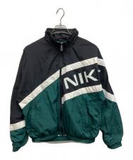 NIKE (ナイキ) 90's オールドビッグロゴナイロンジャケット グリーン サイズ:M