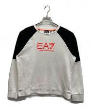 EA7 (イーエーセブン) ラグランロゴスウェット ホワイト サイズ:EU M USA M CN 175/100A MEX M BRA M