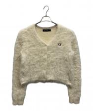 FRED PERRY (フレッドペリー) フラッフィー ニット カーディガン ホワイト サイズ:UK10 D36 EUR38 USA6