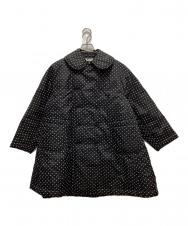 BLACK COMME des GARCONS (ブラックコムデギャルソン) 丸襟キルティングドットコート ブラック サイズ:XS
