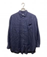 journal standard luxe (ジャーナルスタンダード ラックス) リネンオーバーサイズシャツ ネイビー サイズ:表記なし