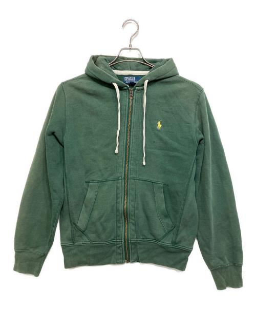 POLO RALPH LAUREN (ポロ・ラルフローレン) フード裏サーマル ジップパーカー グリーン サイズ:S