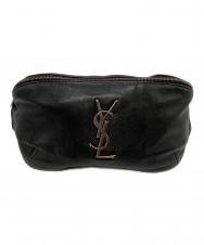 Saint Laurent Paris (サンローランパリ) カサンドラ レザーボディバッグ ブラック