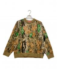 SUPREME (シュプリーム) Trebark Camo Sweater カーキ サイズ:L