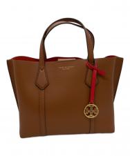 TORY BURCH (トリーバーチ) ペリースモールトリプルコンパートメントトート ブラウン