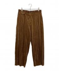 STUDIO NICHOLSON (スタジオ ニコルソン) BEAMS PLUS (ビームスプラス) ALVY DOUBLE PLEAT PANT ブラウン サイズ:L
