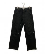 TANAKA (タナカ) WORK JEAN TROUSERS ブラック サイズ:30