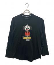 SUPREME (シュプリーム) NUMBER (N)INE (ナンバーナイン) Mickey Mouse Raglan L/S Top ブラック サイズ:L