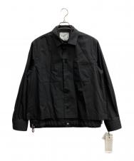sacai (サカイ) Poplin Shirt ブラック サイズ:2