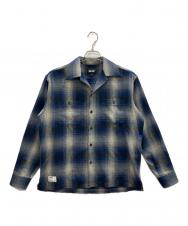 Schott (ショット) OMBRE CHECK FLANNEL SHIRT ブルー サイズ:M