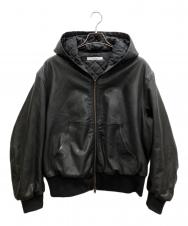JOURNAL STANDARD (ジャーナルスタンダード) シープレザーフルベジジップフーディ ブラック サイズ:L