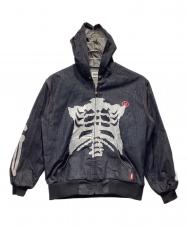 9090 (9090) Bone Rigid Denim Zip Hoodie インディゴ サイズ:XL