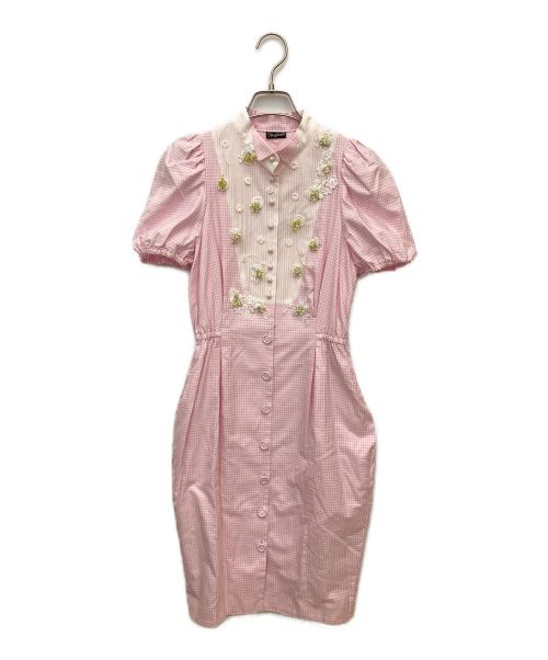 verybrain（ベリーブレイン）verybrain (ベリーブレイン) ウィングカラーワンピース ピンク サイズ:Mの古着・服飾アイテム