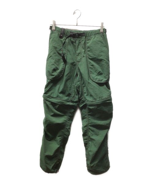 and wander（アンドワンダー）and wander (アンドワンダー) Ny taffeta hiker 2way pants グリーン サイズ:Mの古着・服飾アイテム
