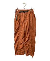 and wander (アンドワンダー) crinkled nylon pants オレンジ サイズ:S