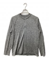 山と道 (ヤマトミチ) 100％メリノライトロングスリーブジップ(トレッキングウェア) グレー サイズ:L