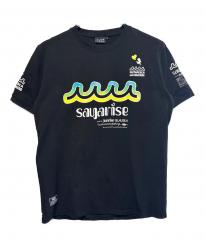 BLAUSEA (ブラウシー) sun rise (サンライズ) muta MARINE (ムータマリン) コラボTシャツ ブラック サイズ:SIZE　L