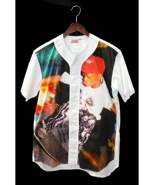 中古 古着通販 Supreme Comme Des Garcons Shirt シュプリーム コムデギャルソンシャツ ベースボールシャツ ホワイト サイズ Xs ブランド 古着通販 トレファク公式 Trefac Fashion