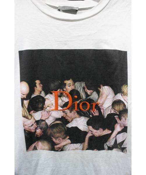 Dior Homme (ディオールオム) エンブロイダリーTシャツ ホワイト サイズ:S