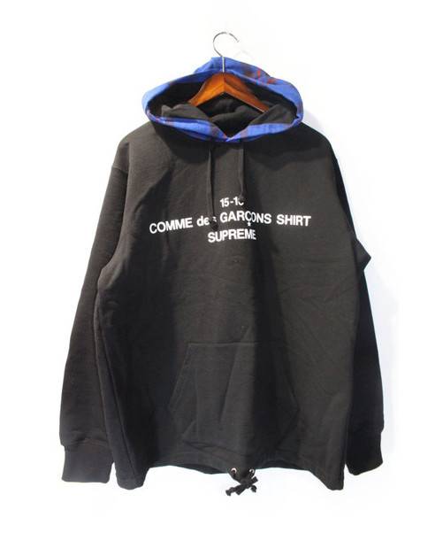 Supreme×COMME des GARCONS SHIRT (シュプリーム×コムデギャルソンシャツ) パーカー ブラック サイズ:L