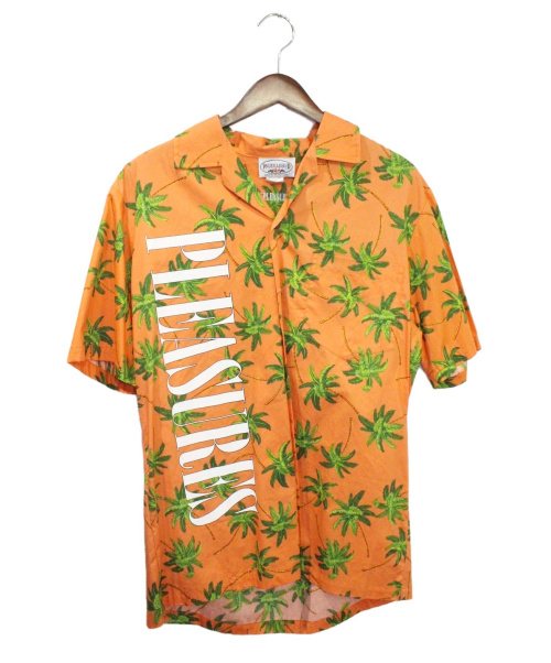 PLEASURES（プレジャーズ）PLEASURES (プレジャーズ) PALM TREE HAWAIIAN SHIRT オレンジ サイズ:Mの古着・服飾アイテム