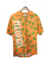 PLEASURES（プレジャーズ）の古着「PALM TREE HAWAIIAN SHIRT」｜オレンジ
