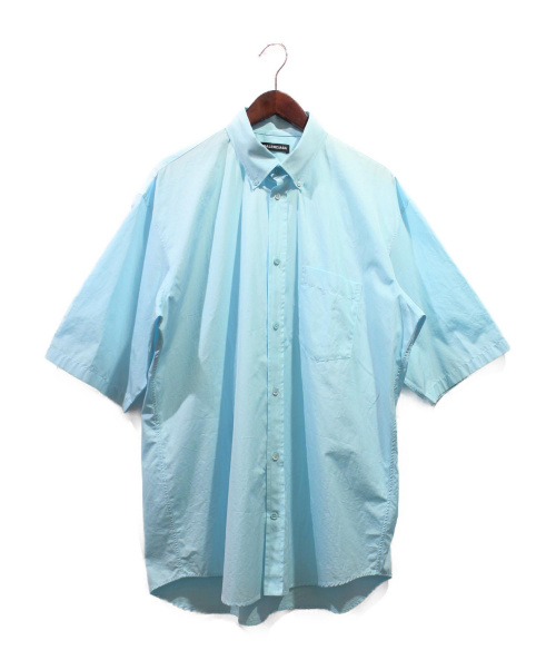 BALENCIAGA（バレンシアガ）BALENCIAGA (バレンシアガ) 19SS/ロゴショートスリーブシャツ ブルー サイズ:38の古着・服飾アイテム