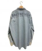BALENCIAGAバレンシアガ）の古着「19SS/バッグロゴウォッシュドデニムシャツ」｜インディゴ