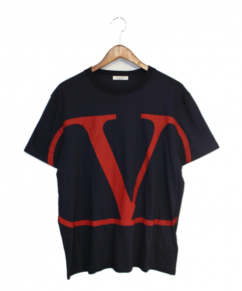 VALENTINO（ヴァレンティノ）VALENTINO (ヴァレンティノ) VロゴTシャツ ネイビー サイズ:Lの古着・服飾アイテム